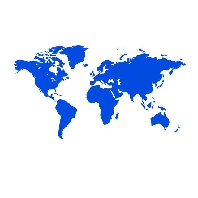 Stickers <br> Carte Du Monde Couleur