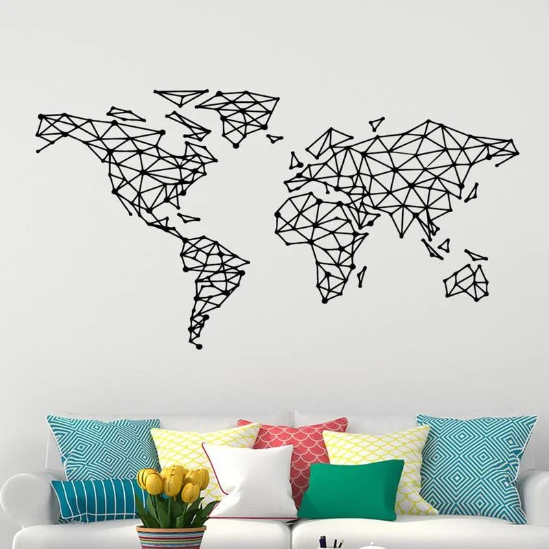 Stickers <br> Carte Du Monde En Couleur
