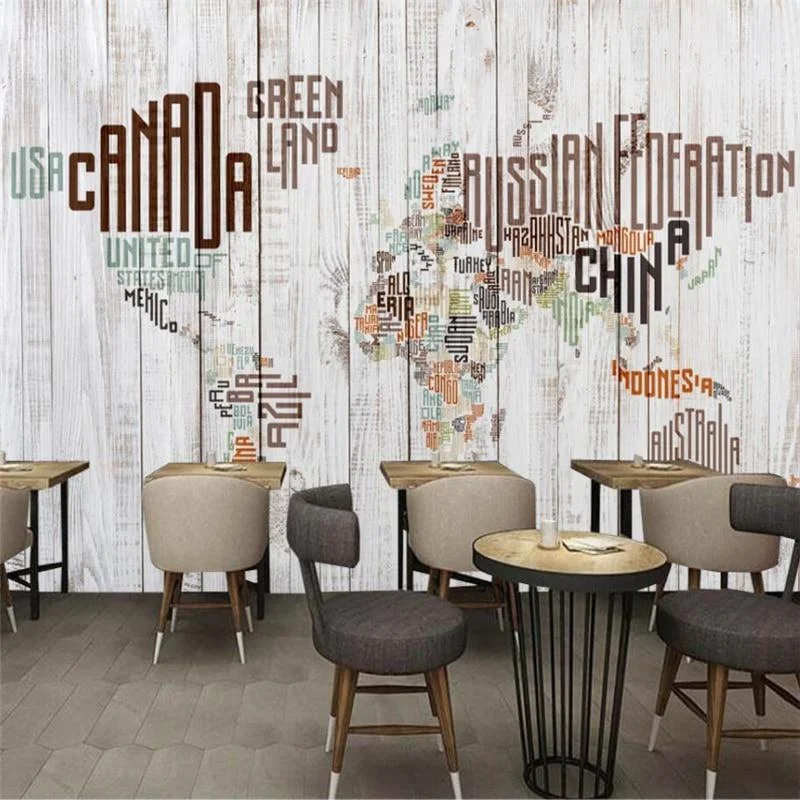 Papier Peint <br> Avec Nom Des Pays