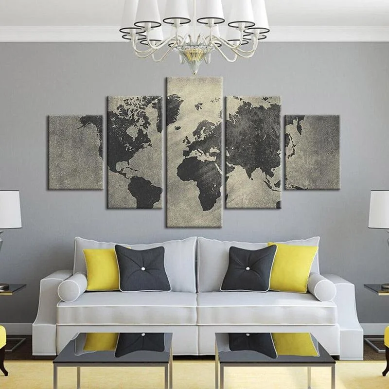 Tableau <br> Carte Du Monde Design Sobre